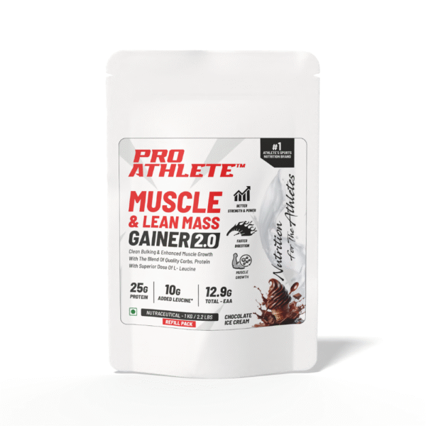 muscle & lean mass gainer 2.0 chocolate 1kg refill pack