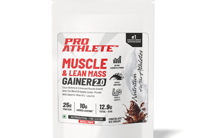 muscle & lean mass gainer 2.0 chocolate 1kg refill pack